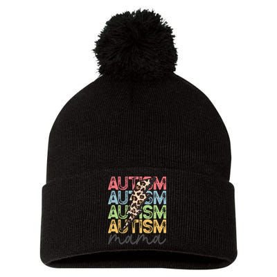 Autism Mama Pom Pom 12in Knit Beanie