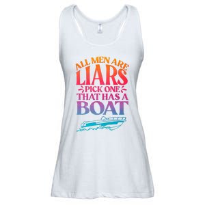 All Men Are Liars Pick One That Has A Boat Trip Family Vacation Trip Ladies Essential Flowy Tank