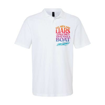 All Men Are Liars Pick One That Has A Boat Trip Family Vacation Trip Softstyle Adult Sport Polo