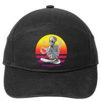 Alien Meditating Alien Yoga Meditationn Namaste Yoga Zen Ufo 7-Panel Snapback Hat