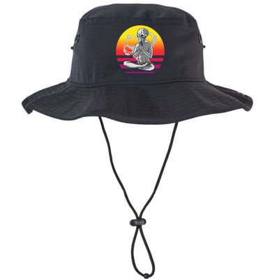 Alien Meditating Alien Yoga Meditationn Namaste Yoga Zen Ufo Legacy Cool Fit Booney Bucket Hat