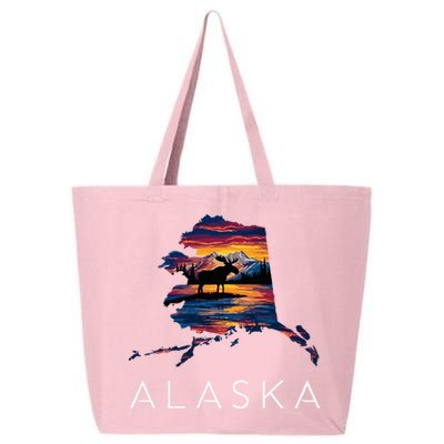 Alaskan Moose Animal Alaska Map 25L Jumbo Tote