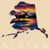 Alaskan Moose Animal Alaska Map Zip Tote Bag