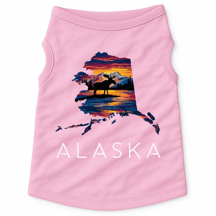 Alaskan Moose Animal Alaska Map Doggie Tank