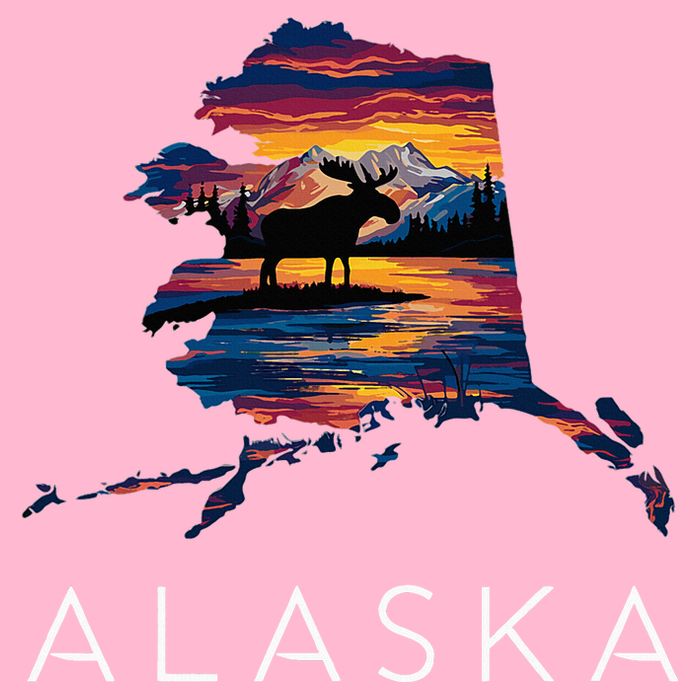 Alaskan Moose Animal Alaska Map Doggie Tank