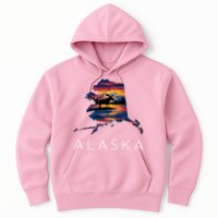 Alaskan Moose Animal Alaska Map Hoodie