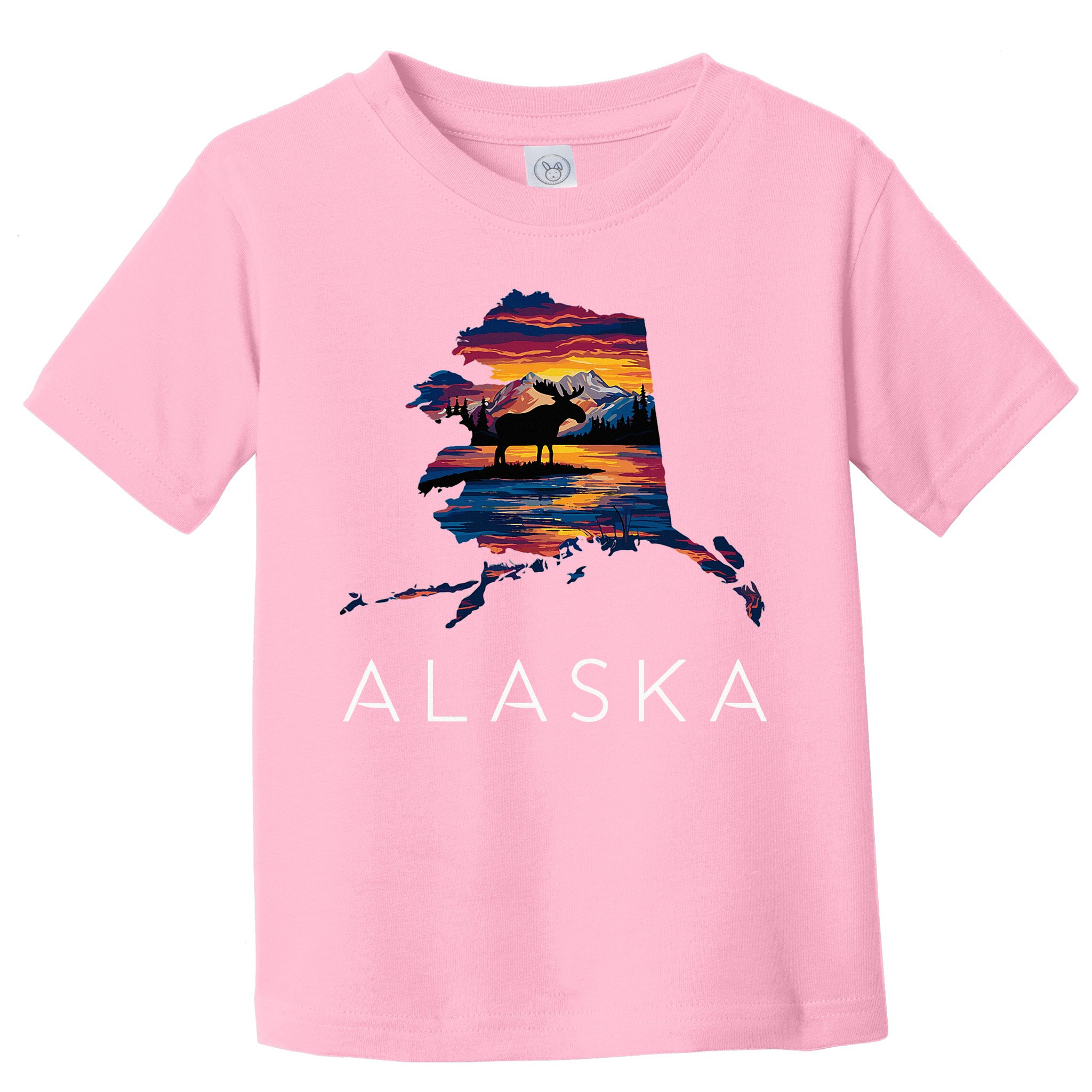 Alaskan Moose Animal Alaska Map Toddler T-Shirt