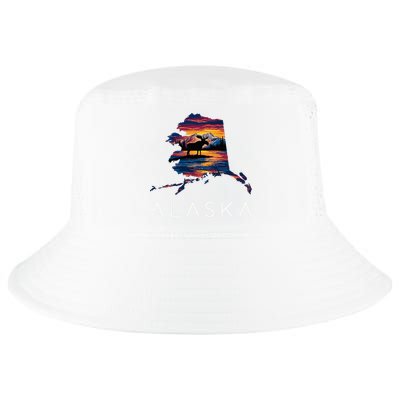 Alaskan Moose Animal Alaska Map Cool Comfort Performance Bucket Hat