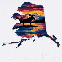 Alaskan Moose Animal Alaska Map Sustainable Bucket Hat