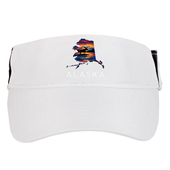 Alaskan Moose Animal Alaska Map Adult Drive Performance Visor