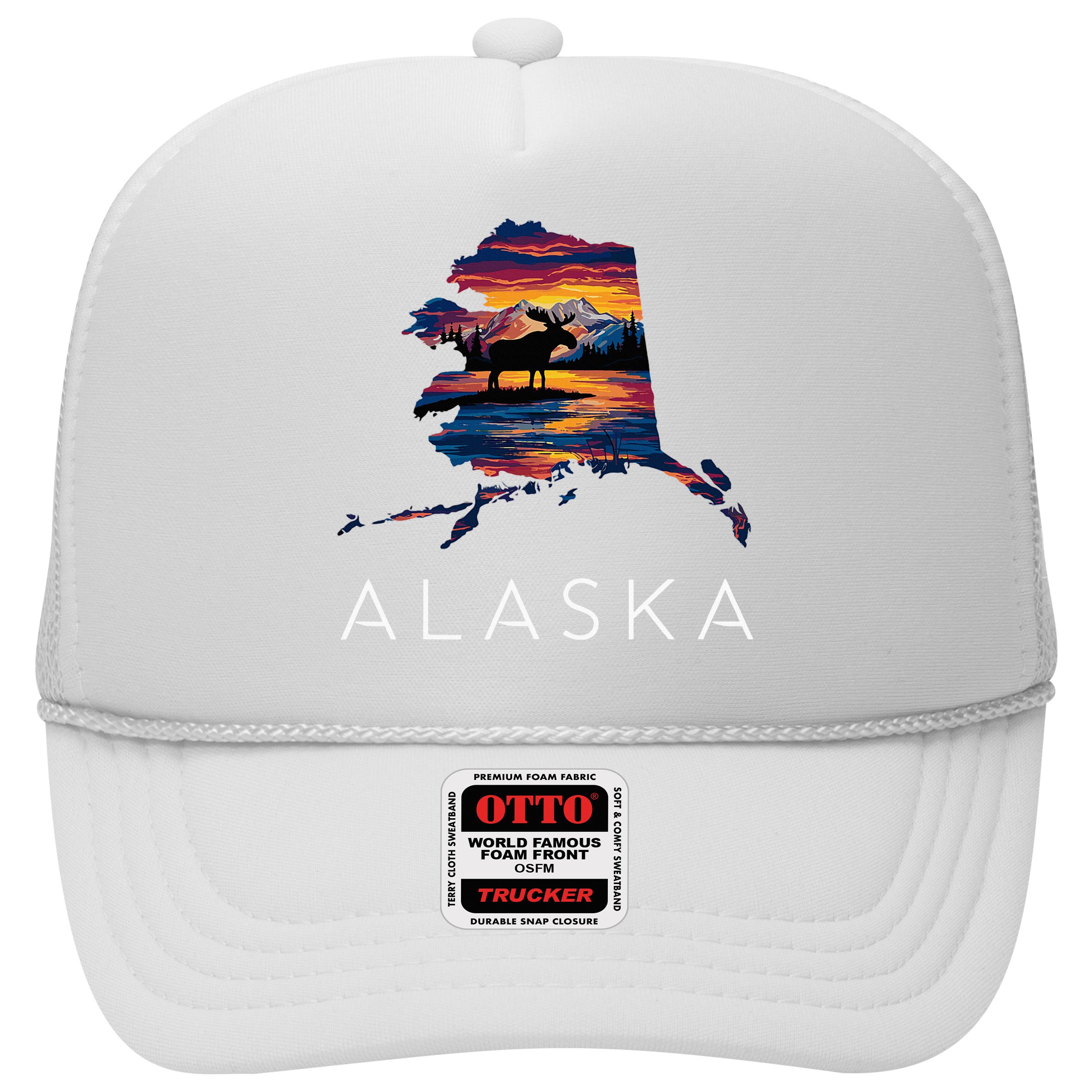 Alaskan Moose Animal Alaska Map Hat