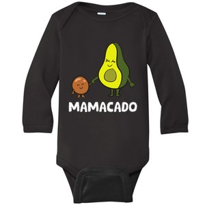 Avocado Mama Avocado Mom Funny Avocado Mamacado Baby Long Sleeve Bodysuit