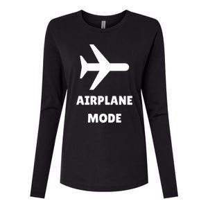 Airplane Mode Womens Cotton Relaxed Long Sleeve T-Shirt