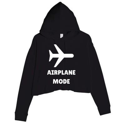 Airplane Mode Crop Fleece Hoodie