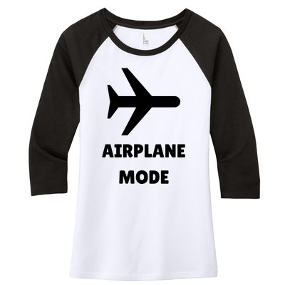 Airplane Mode Women's Tri-Blend 3/4-Sleeve Raglan Shirt