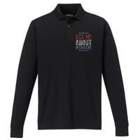 Ask Me About Medicare Performance Long Sleeve Polo