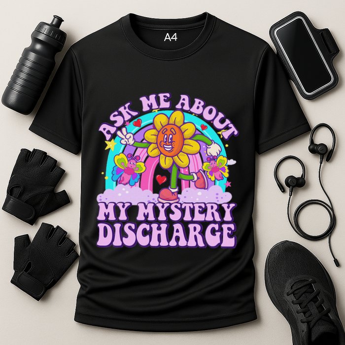 Ask Me About Mystery Discharge Cooling Performance Crew T-Shirt