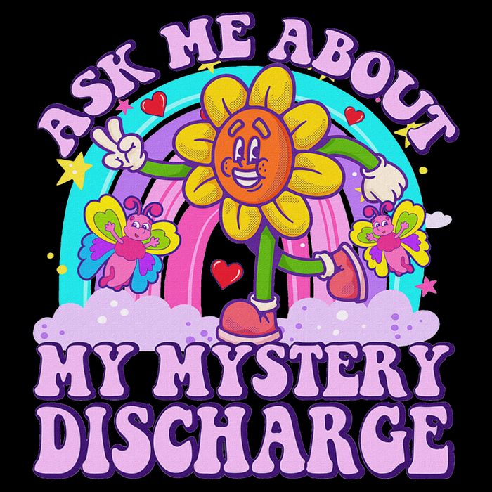 Ask Me About Mystery Discharge Sustainable Bucket Hat