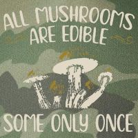 All Mushrooms Are Edible Some Only Once Mushroom Hunting Legacy Tie Dye Trucker Hat