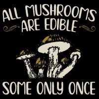 All Mushrooms Are Edible Some Only Once Mushroom Hunting 16 in Basic Backpack
