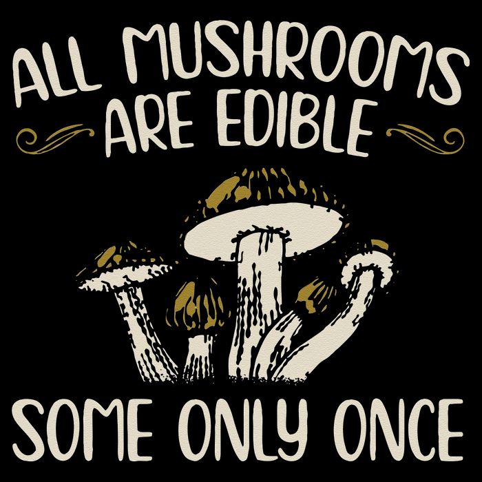 All Mushrooms Are Edible Some Only Once Mushroom Hunting 16 in Basic Backpack