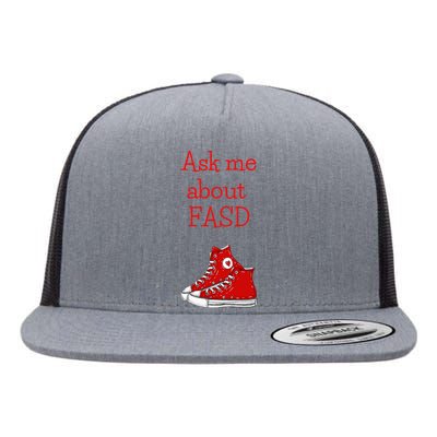 Ask Me About Fasd Flat Bill Trucker Hat