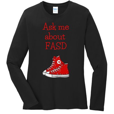 Ask Me About Fasd Ladies Long Sleeve Shirt