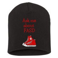 Ask Me About Fasd Short Acrylic Beanie