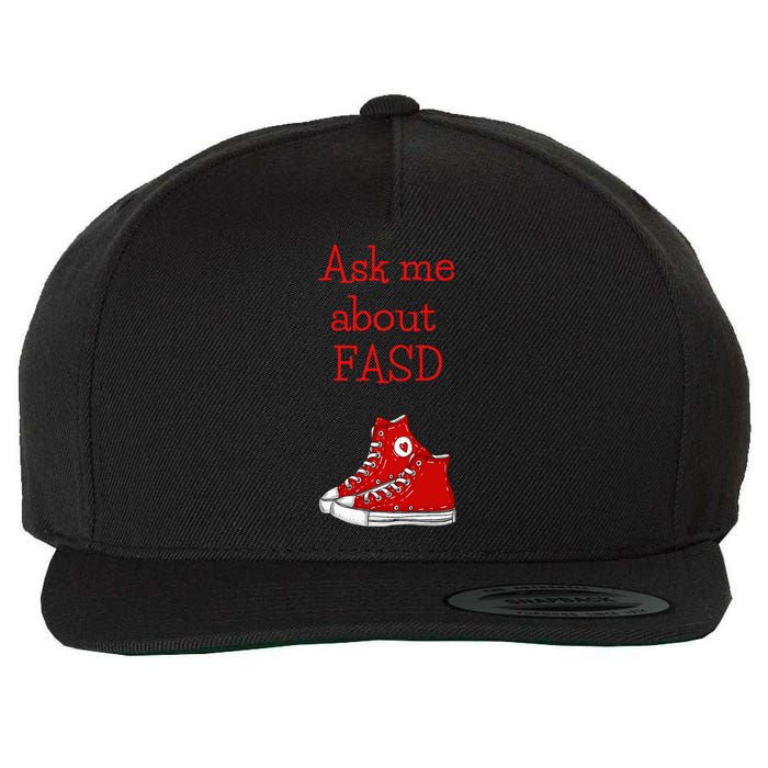 Ask Me About Fasd Wool Snapback Cap