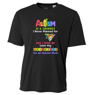 Autism Mom Awareness Autism Is A Journey Puzzle Gift Cooling Performance Crew T-Shirt