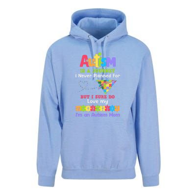 Autism Mom Awareness Autism Is A Journey Puzzle Gift Unisex Surf Hoodie