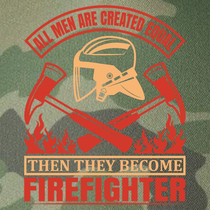 All Man Are Created Equal Then They Become Firefighter Legacy Tie Dye Trucker Hat