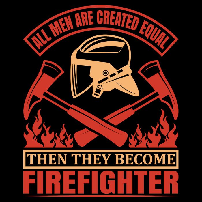 All Man Are Created Equal Then They Become Firefighter Drawstring Bag