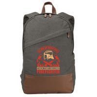 All Man Are Created Equal Then They Become Firefighter Cotton Canvas Backpack