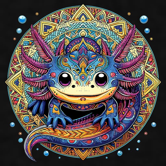 Axolotl Maya Aztec Axolot Ladies PosiCharge Tri-Blend Wicking Tank