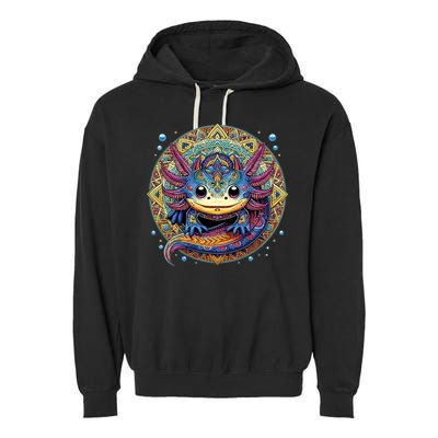 Axolotl Maya Aztec Axolot Garment-Dyed Fleece Hoodie