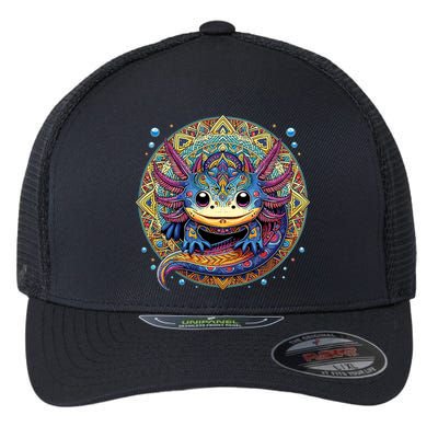 Axolotl Maya Aztec Axolot Flexfit Unipanel Trucker Cap
