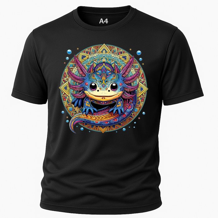 Axolotl Maya Aztec Axolot Cooling Performance Crew T-Shirt