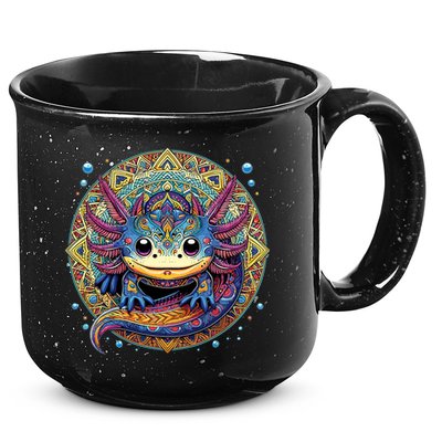 Axolotl Maya Aztec Axolot 15oz Campfire Ceramic Mug