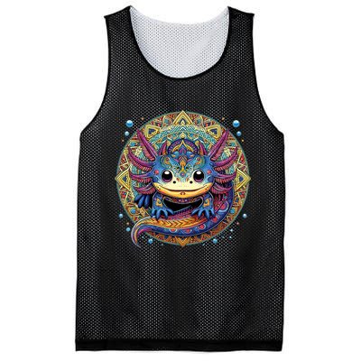 Axolotl Maya Aztec Axolot Mesh Reversible Basketball Jersey Tank