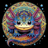 Axolotl Maya Aztec Axolot Youth Performance Sprint T-Shirt