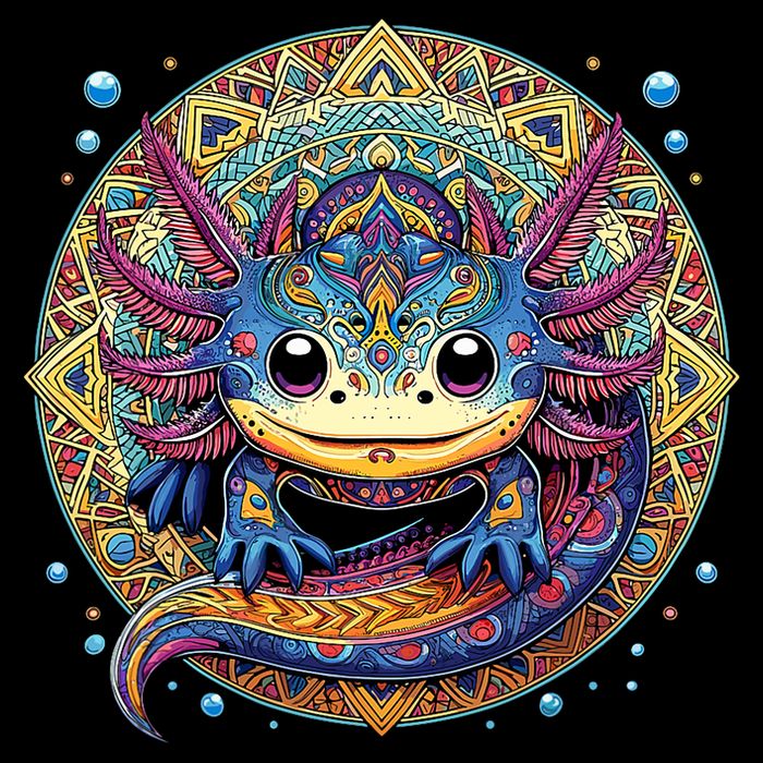 Axolotl Maya Aztec Axolot Youth Performance Sprint T-Shirt