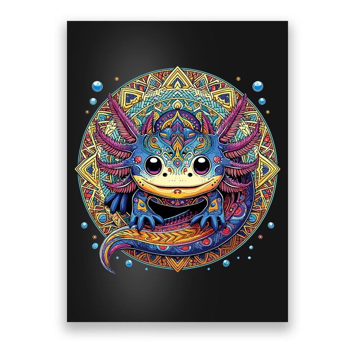 Axolotl Maya Aztec Axolot Poster