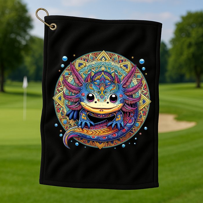 Axolotl Maya Aztec Axolot Golf Towel