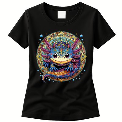 Axolotl Maya Aztec Axolot Womens T-Shirt
