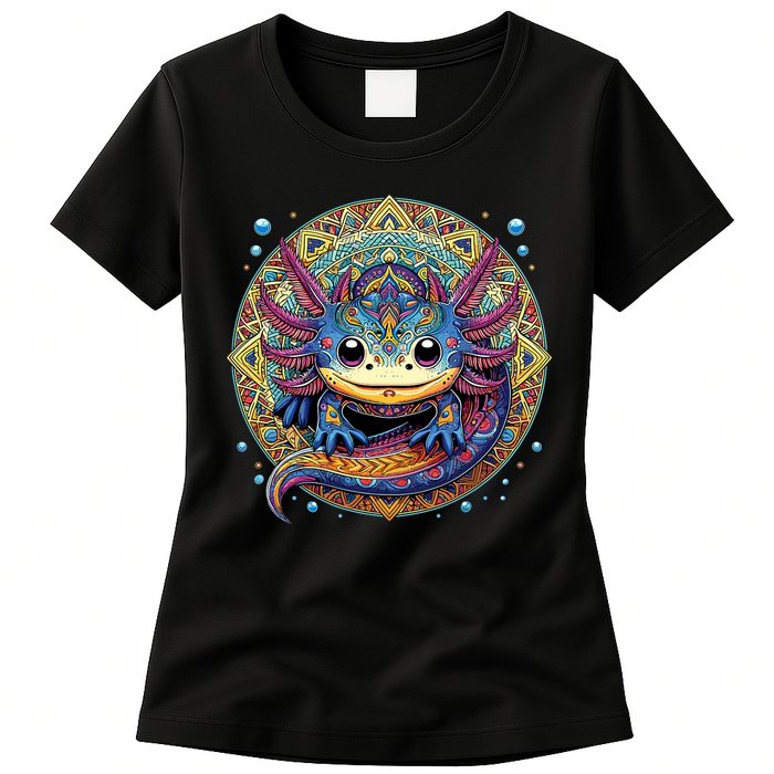 Axolotl Maya Aztec Axolot Womens T-Shirt