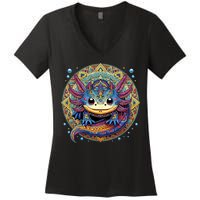 Axolotl Maya Aztec Axolot Women's V-Neck T-Shirt