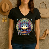 Axolotl Maya Aztec Axolot Women's V-Neck T-Shirt