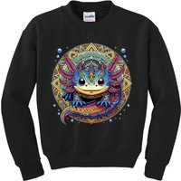 Axolotl Maya Aztec Axolot Kids Sweatshirt