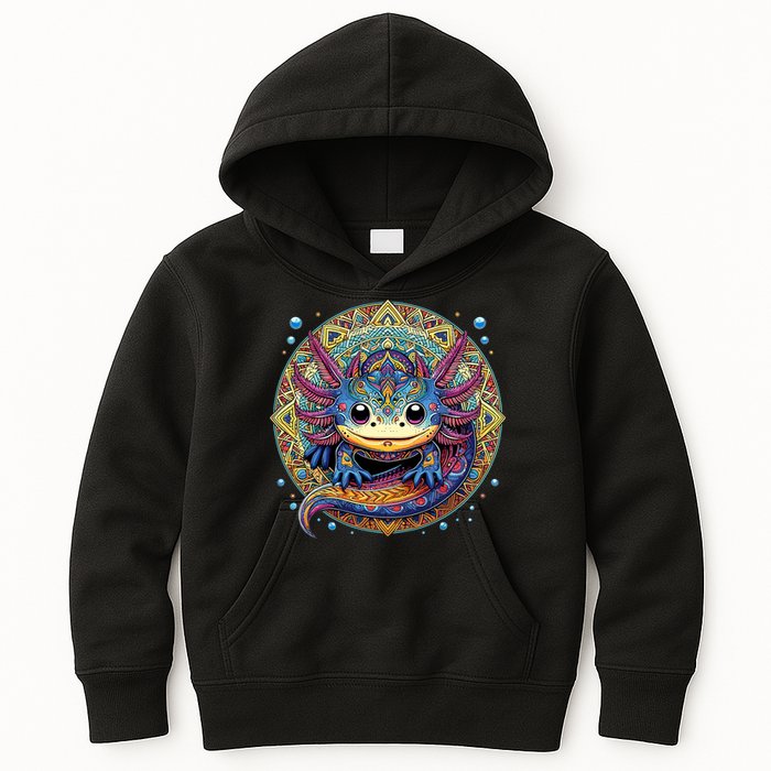Axolotl Maya Aztec Axolot Kids Hoodie